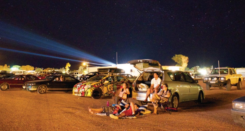 Halloween Drive-in movie night in Coober Pedy, South Australia.