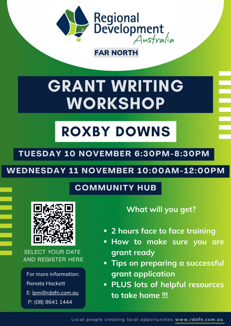Grant Writing Workshop Roxby NOV26